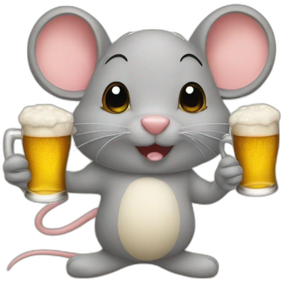Mouse whit a beer emoji