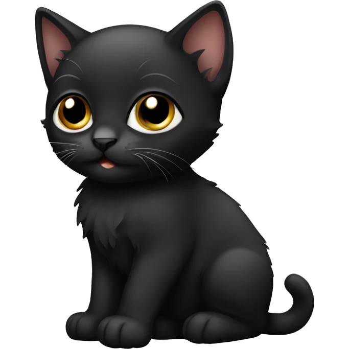black kitten emoji