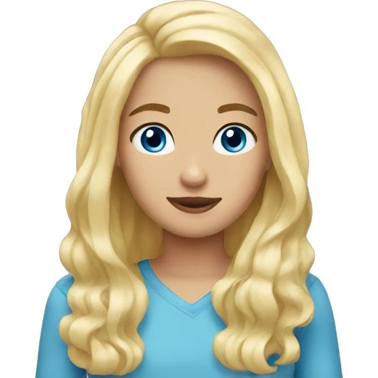 Blonde hair blue eyes emoji