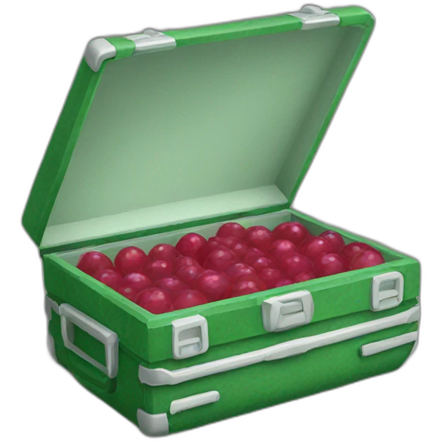 case, green ruby emoji