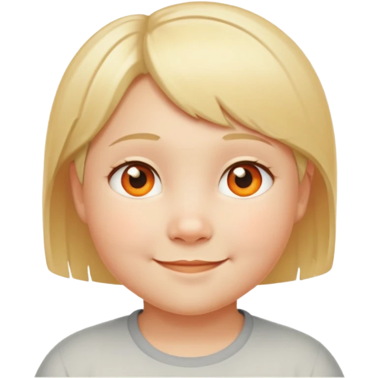 "- Nam
- 10 tuổi
- Da trắng
- Tóc ngắn, vàng
- Cười tươi, mặt mũm mĩm
- Mắt cam
" emoji