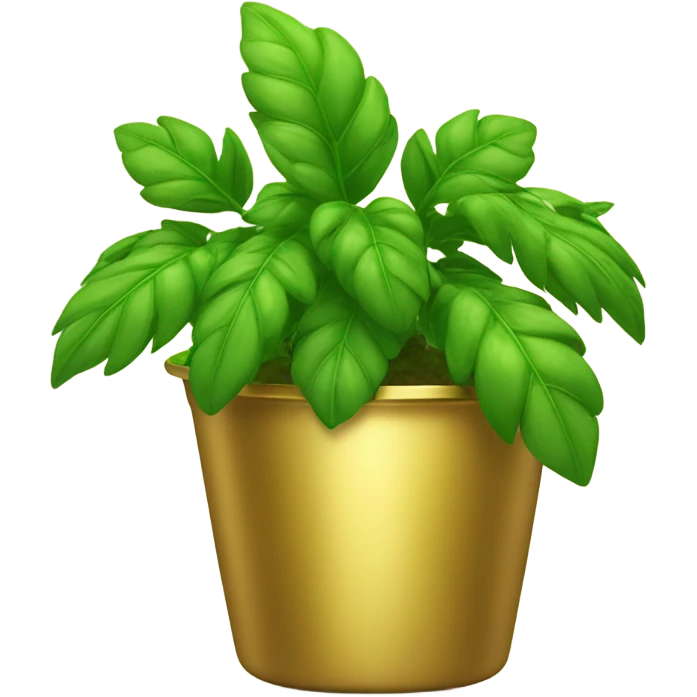 Herb in gold pot emoji