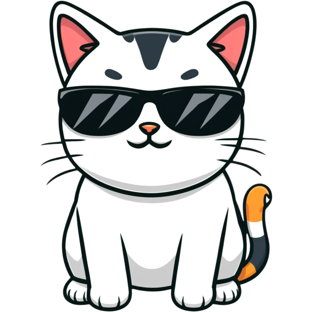 cat wearing sunglasses emoji