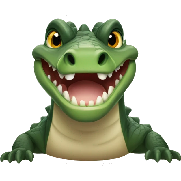 cute Crocodile head toothless emoji