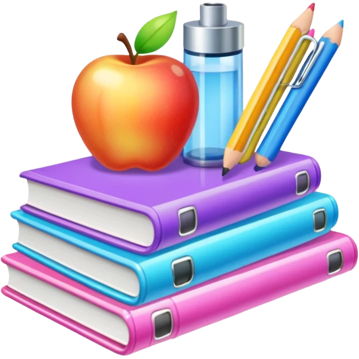 school supplies aesthetic y2k/ cottage core emoji