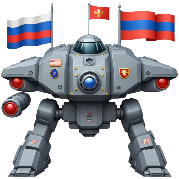 Colossal Russian space dreadnought with flag insignia and weapon arrays emoji