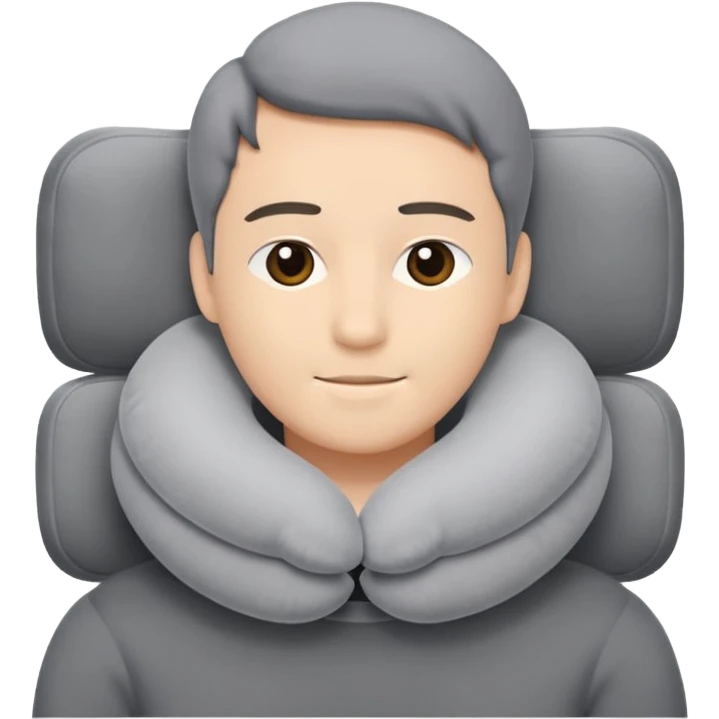 A plush travel pillow with gentle cushioning that wraps comfortably around the neck. emoji