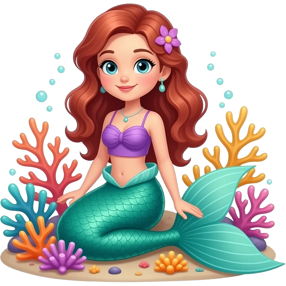 purple top mermaid woman emoji