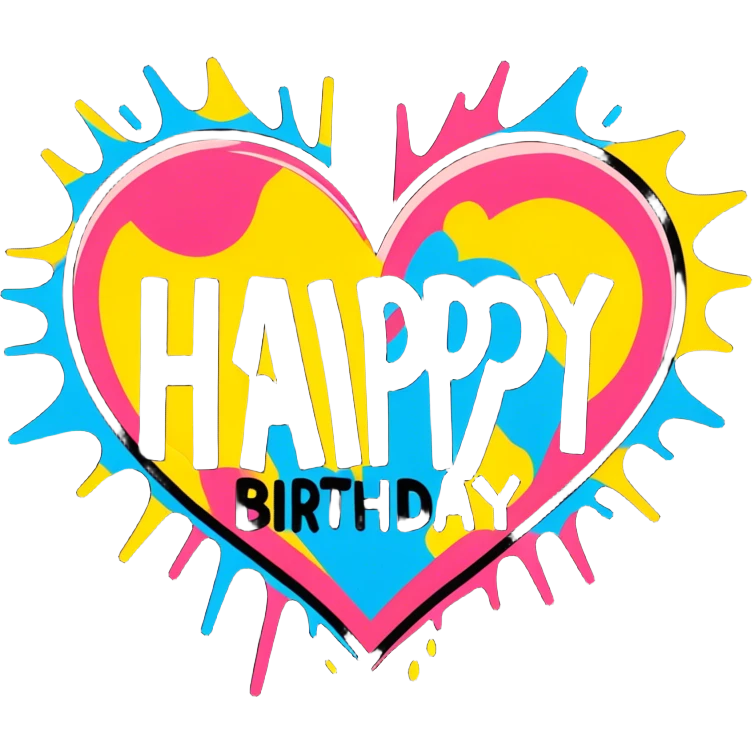 Explosion of heart happy birthday the big 20 emoji