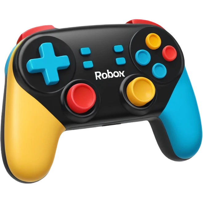 Roblox game controller, playful and colorful emoji