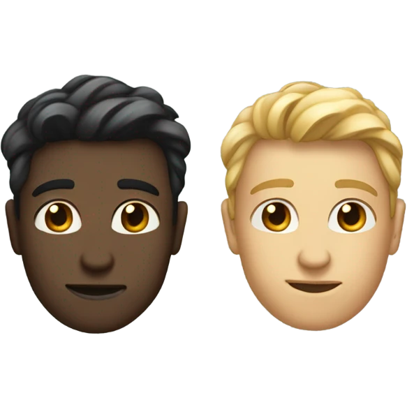 Two best friends one shorter than other, taller one in light aesthetics whereas shorter one in dark aesthetics  emoji