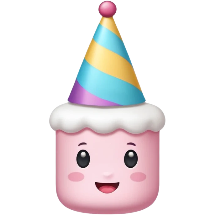 colored marshmallow with accessories emoji