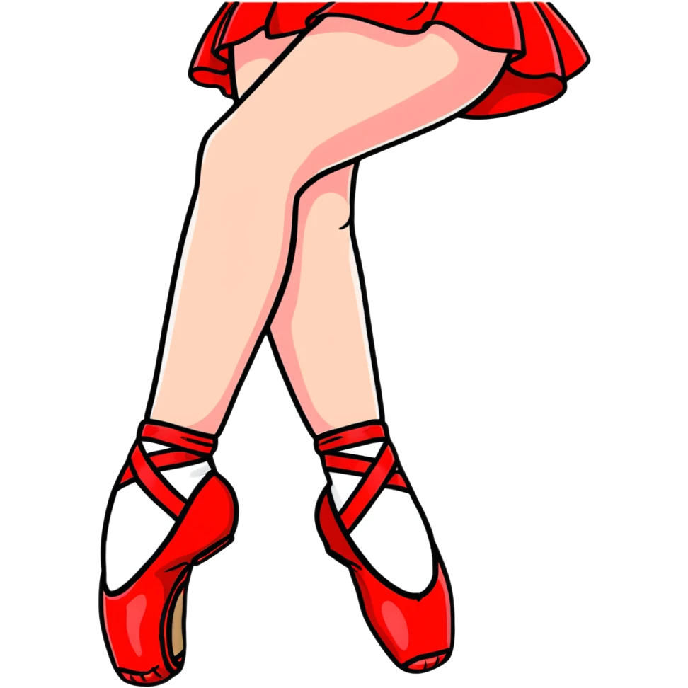 red ballet shoes emoji