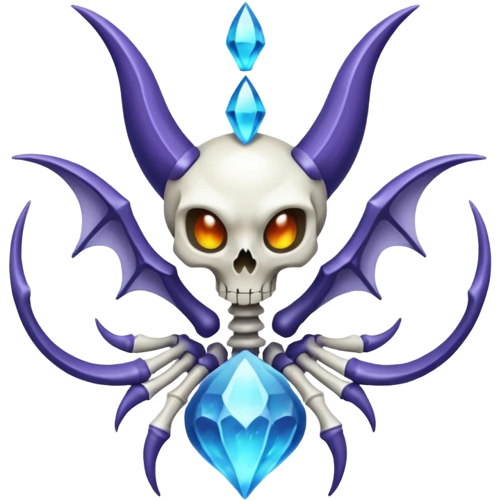Skeletal Splashy Glacial Spectrobes-Lunala-Pokémon emoji