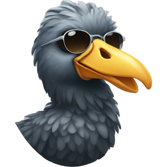 Dodo head with sunglasses emoji