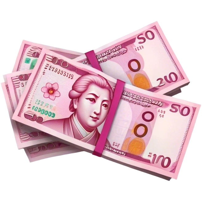 Sakura banknotes emoji