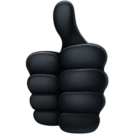 Black obsidian thumbs up emoji