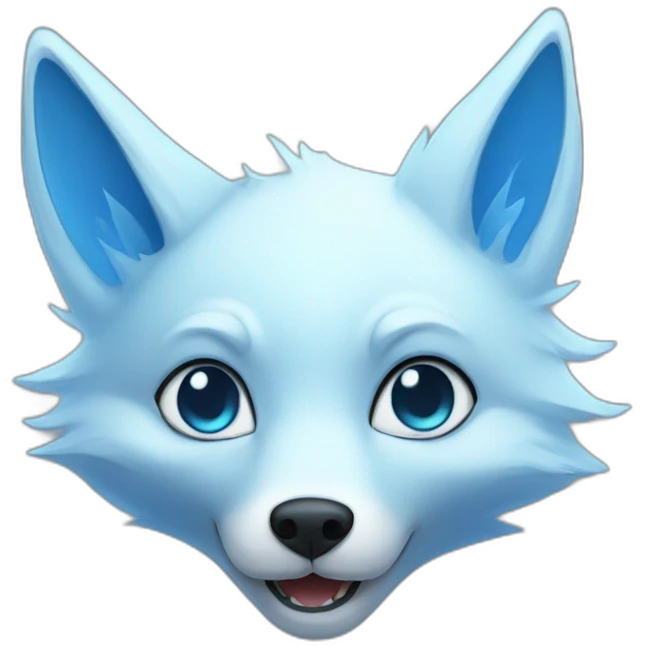 Blue ghost fox emoji