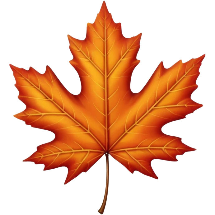 realistic single maple leaf, vibrant autumn colors, isolated on white background, high detail, soft natural lighting, no text, no watermark --ar 1:1 --v 6
 emoji