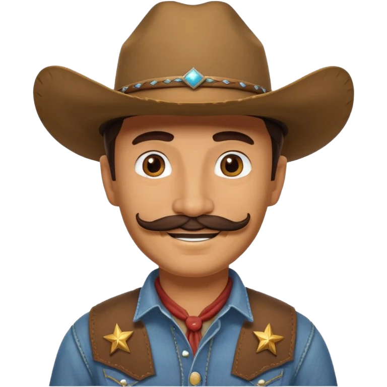 cowboy with really cool cowboy hat with a yeehaw emoji