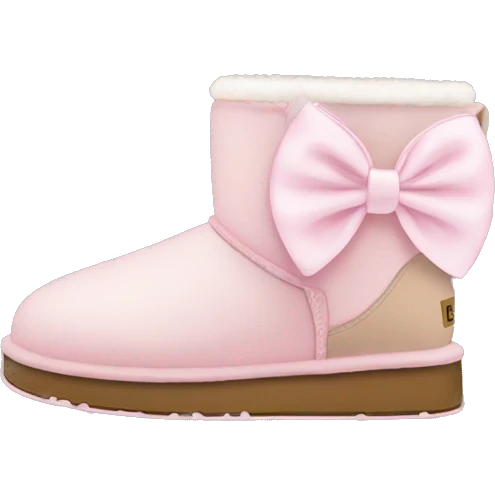 Ugg boots with light pink bow emoji