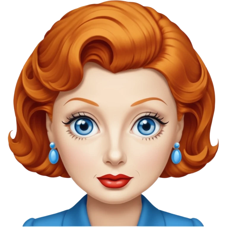 Lucille Ball with blue eyes emoji