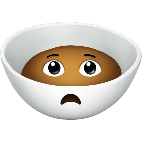 Face coming out of bowl emoji