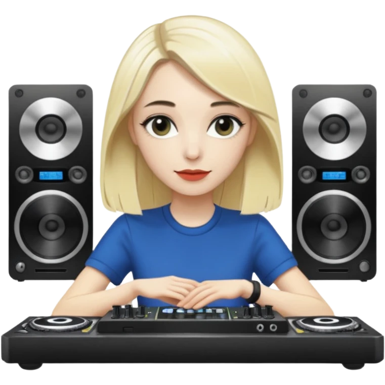 Amelie Lens with DJ table emoji