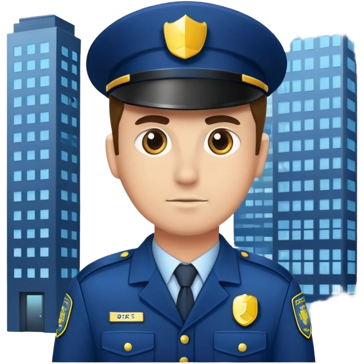 night security guard watching building emoji