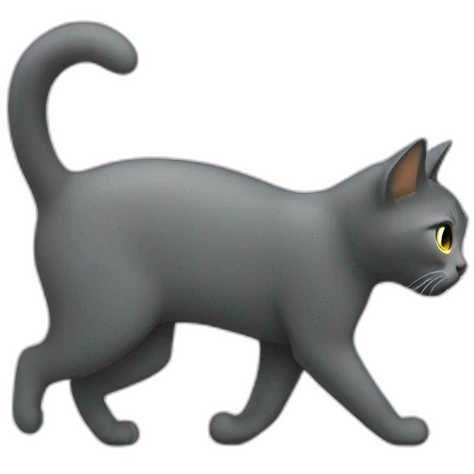 cat walking down the rain emoji