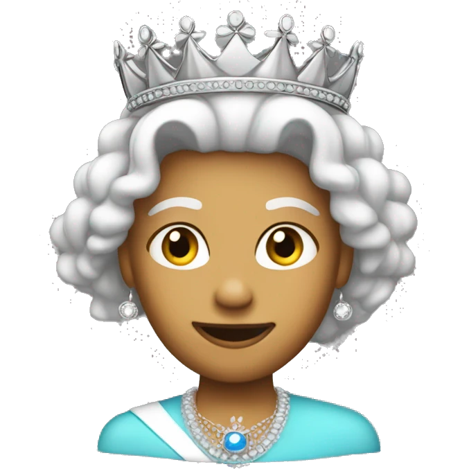 Create an emoji, background black, the queen 👑 badge on her head emoji