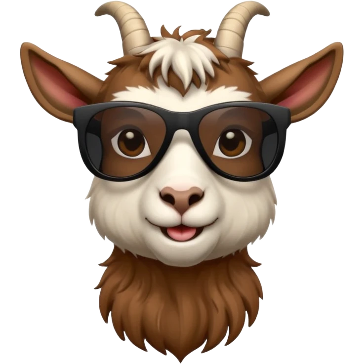 Goat with full black sunglasses  emoji