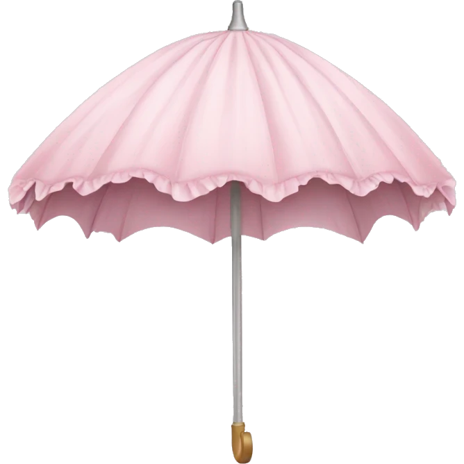 pale pink frilly parasol   emoji