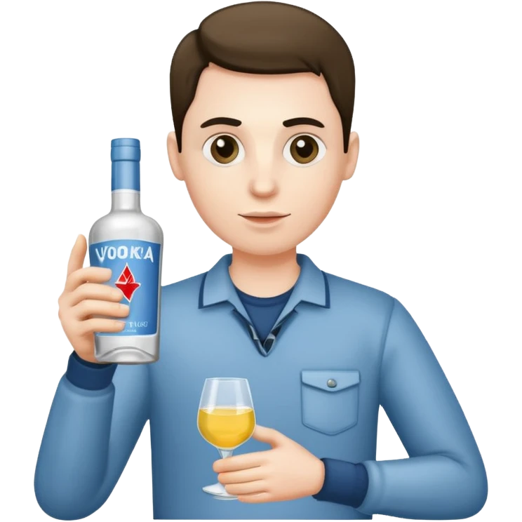 Alcoholic with vodka  emoji