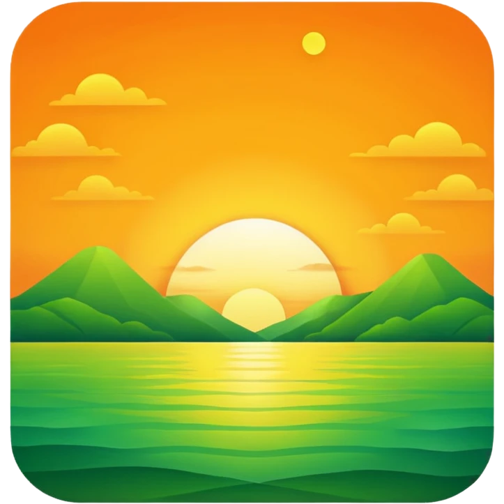 green sunset  emoji