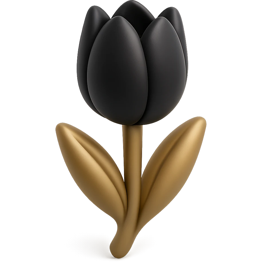 tulip in balloon style with vibrant colors emoji