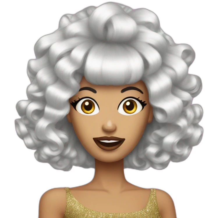 drag_queen_with_nails_and_big_wig emoji