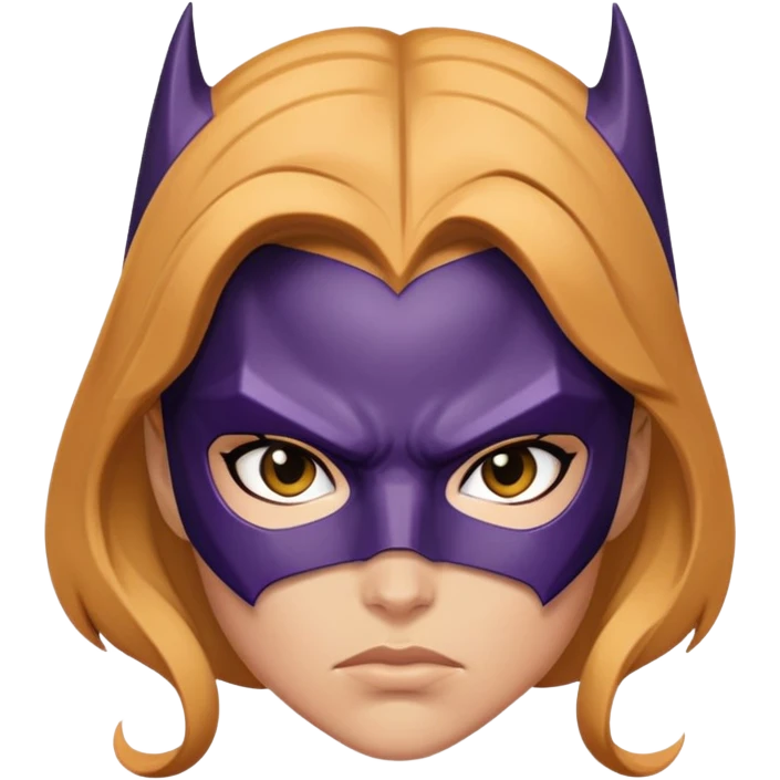 Batgirl superhero face emoji