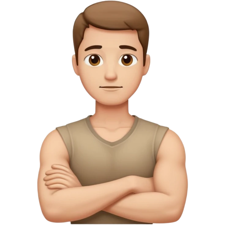arms crossed holding neck guy  emoji