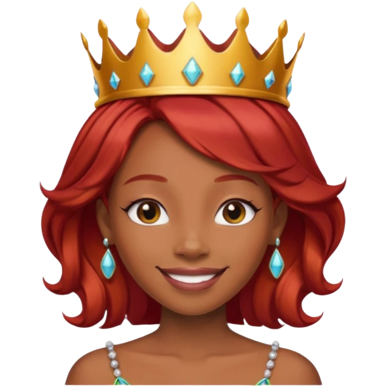 red  haired black princess emoji