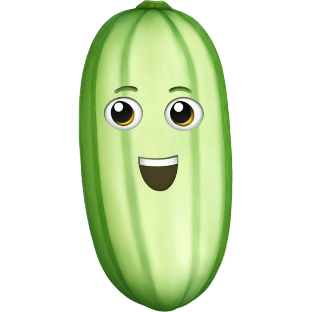 Cucumber with fun emoji