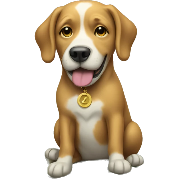 Dog with pile of money emoji