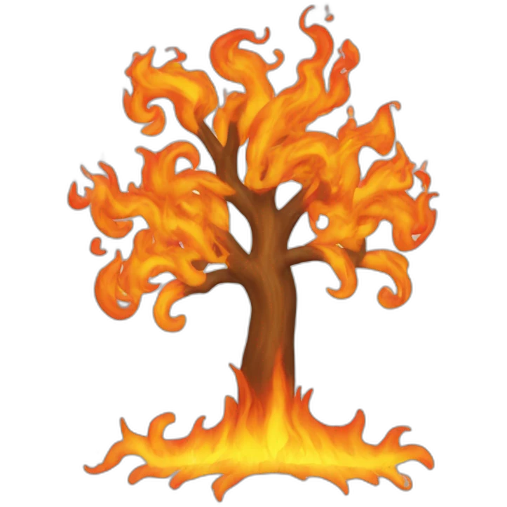 Flaming dansing tree emoji