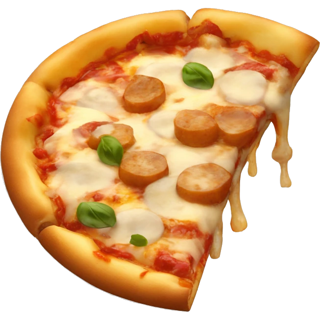 Poutine qui mange une pizza emoji