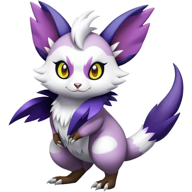 Shiny Furret-Absol-Noibat-Noivern-Hybrid (Full body) emoji