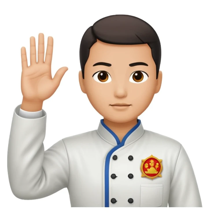 Chinese martial arts salute hand sign emoji