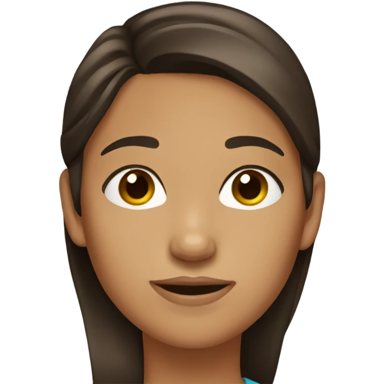 Tan Dark brown haired teen girl emoji