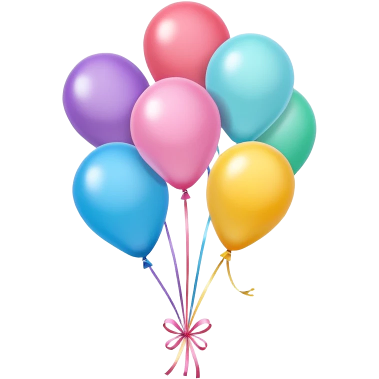 flowert shaped flying balloons emoji