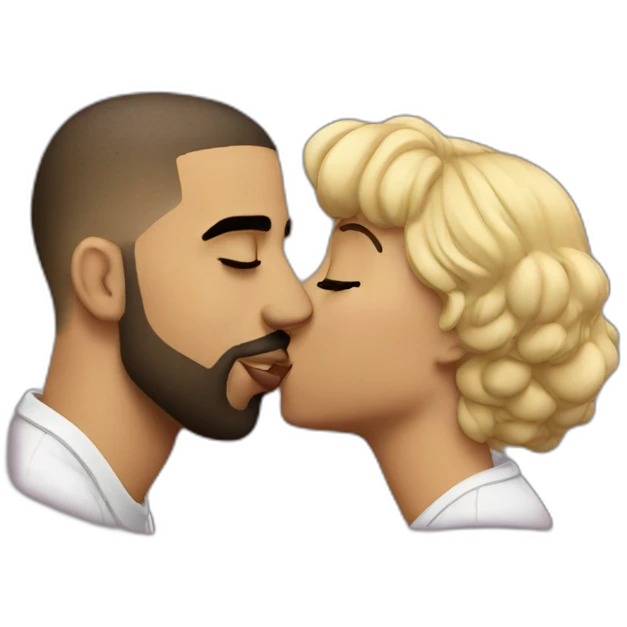 Drake kissing face emoji