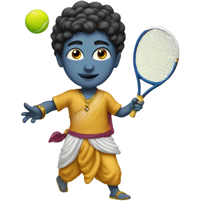 krishna playing tennis emoji